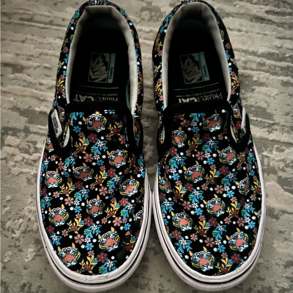 Vans Discovery Protect Tigers Slip On Youth Size 13